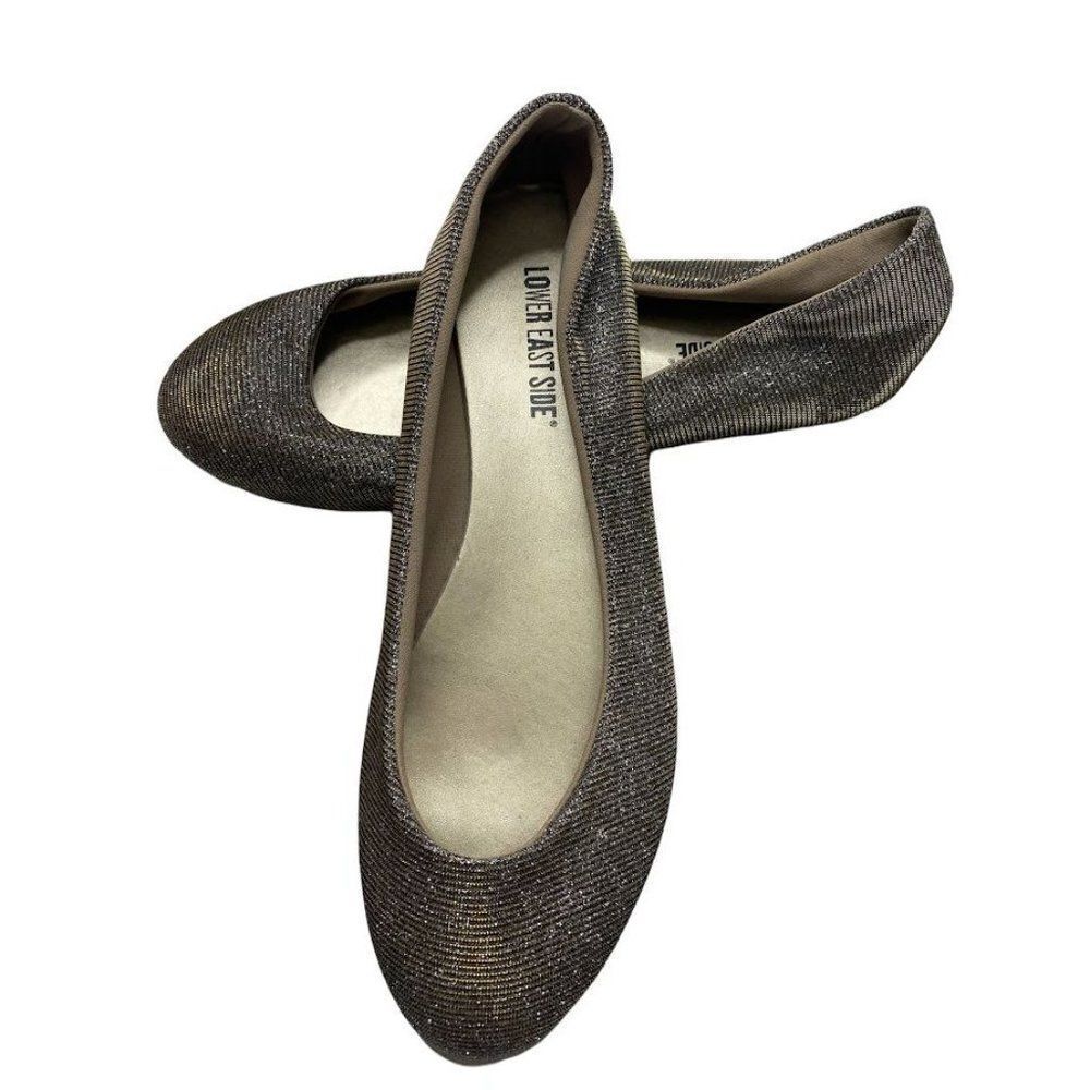 LOWER EAST SIDE Gold Silp On Flats Shoes 7.5